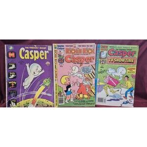 Vintage Harvey Comics Lot of 3 Casper The Friendly Ghost Richie Rich 1970s 1980s